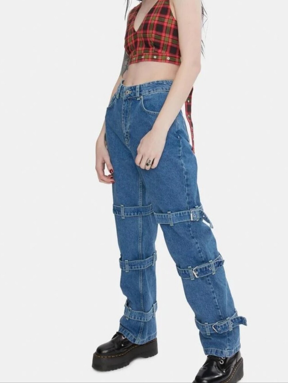 The Ragged Priest mid-wash blue denim jeans Size 30